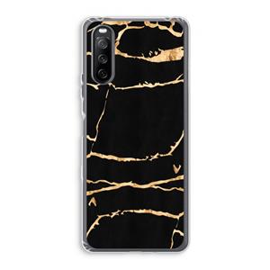 CaseCompany Gouden marmer: Sony Xperia 10 III Transparant Hoesje