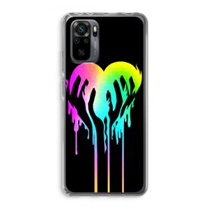 CaseCompany Hold My Heart: Xiaomi Redmi Note 10 Pro Transparant Hoesje