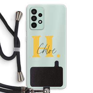 CaseCompany Amber Script: Samsung Galaxy A52s 5G Transparant Hoesje met koord