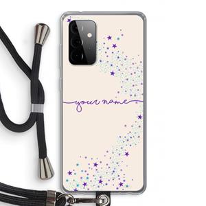 CaseCompany Sterren: Samsung Galaxy A72 5G Transparant Hoesje met koord