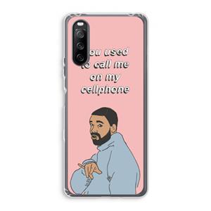 CaseCompany Hotline bling: Sony Xperia 10 III Transparant Hoesje
