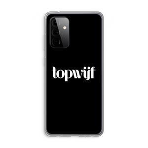 CaseCompany Topwijf Zwart: Samsung Galaxy A72 Transparant Hoesje
