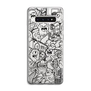 CaseCompany Vexx Black City : Samsung Galaxy S10 4G Transparant Hoesje