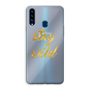 CaseCompany Stay wild: Samsung Galaxy A20s Transparant Hoesje