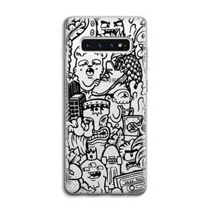 CaseCompany Vexx Black Mixtape: Samsung Galaxy S10 4G Transparant Hoesje