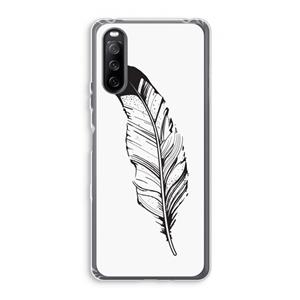 CaseCompany Pluim: Sony Xperia 10 III Transparant Hoesje