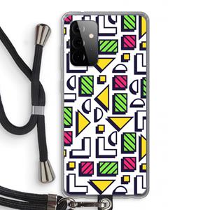 CaseCompany 8-bit N°4: Samsung Galaxy A72 5G Transparant Hoesje met koord