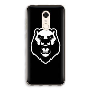CaseCompany Angry Bear (black): Xiaomi Redmi 5 Transparant Hoesje
