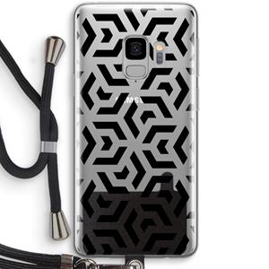 CaseCompany Crazy pattern: Samsung Galaxy S9 Transparant Hoesje met koord