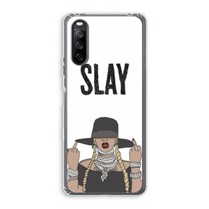 CaseCompany Slay All Day: Sony Xperia 10 III Transparant Hoesje