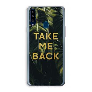 CaseCompany Take me back: Samsung Galaxy A20s Transparant Hoesje