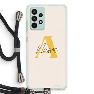 CaseCompany Amber Script: Samsung Galaxy A52s 5G Transparant Hoesje met koord