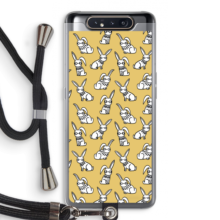 CaseCompany Haas: Samsung Galaxy A80 Transparant Hoesje met koord