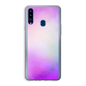 CaseCompany Clouds pastel: Samsung Galaxy A20s Transparant Hoesje