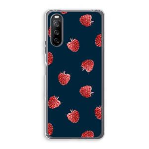 CaseCompany Framboosjes: Sony Xperia 10 III Transparant Hoesje
