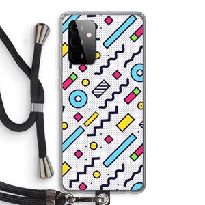 CaseCompany 8-bit N°8: Samsung Galaxy A72 5G Transparant Hoesje met koord
