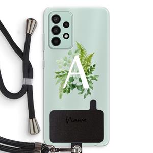 CaseCompany Green Brush: Samsung Galaxy A52s 5G Transparant Hoesje met koord