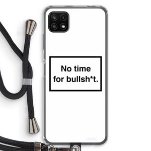 CaseCompany No time: Samsung Galaxy A22 5G Transparant Hoesje met koord