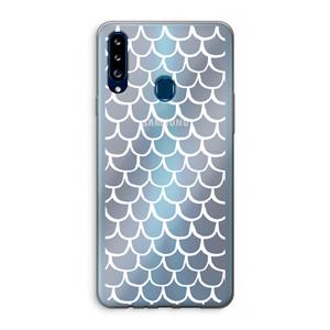 CaseCompany Dakpannetjes: Samsung Galaxy A20s Transparant Hoesje
