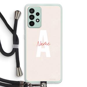 CaseCompany Strawberry Milkshake: Samsung Galaxy A52s 5G Transparant Hoesje met koord