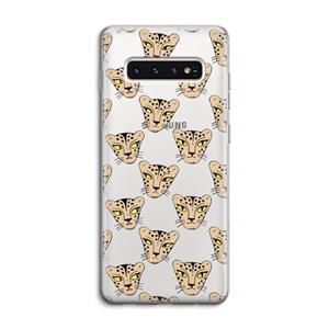 CaseCompany Tijger: Samsung Galaxy S10 4G Transparant Hoesje
