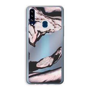 CaseCompany Roze stroom: Samsung Galaxy A20s Transparant Hoesje