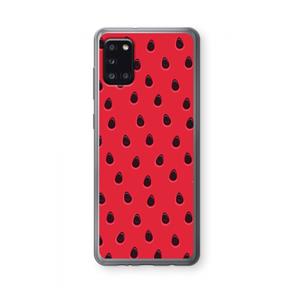 CaseCompany Watermelon: Samsung Galaxy A31 Transparant Hoesje