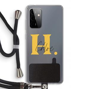 CaseCompany Amber Script: Samsung Galaxy A72 5G Transparant Hoesje met koord