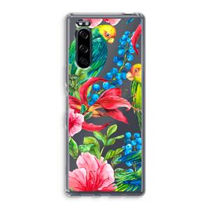 CaseCompany Papegaaien: Sony Xperia 5 Transparant Hoesje