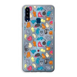 CaseCompany Kleurrijke katten: Samsung Galaxy A20s Transparant Hoesje