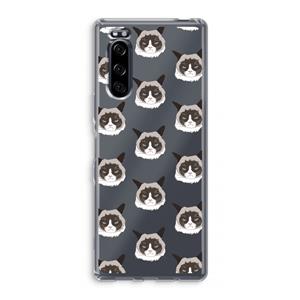 CaseCompany It's a Purrr Case: Sony Xperia 5 Transparant Hoesje
