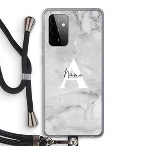 CaseCompany Ivory Marble: Samsung Galaxy A72 5G Transparant Hoesje met koord