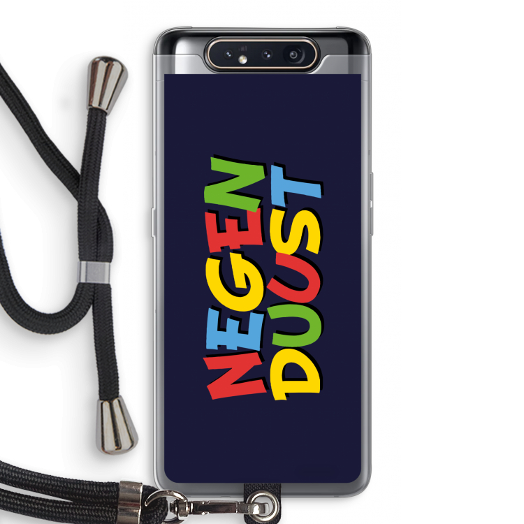 CaseCompany 90's One: Samsung Galaxy A80 Transparant Hoesje met koord