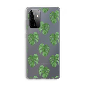CaseCompany Monstera leaves: Samsung Galaxy A72 Transparant Hoesje