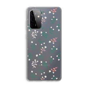 CaseCompany Small white flowers: Samsung Galaxy A72 Transparant Hoesje