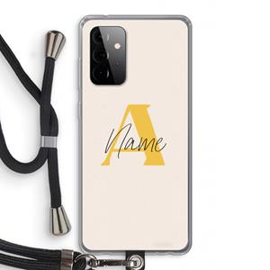CaseCompany Amber Script: Samsung Galaxy A72 5G Transparant Hoesje met koord