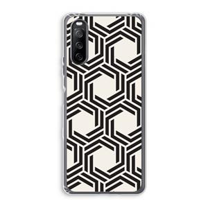 CaseCompany Geometrisch patroon: Sony Xperia 10 III Transparant Hoesje
