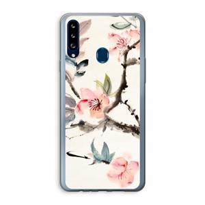 CaseCompany Japanse bloemen: Samsung Galaxy A20s Transparant Hoesje