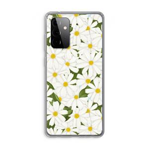 CaseCompany Summer Daisies: Samsung Galaxy A72 Transparant Hoesje