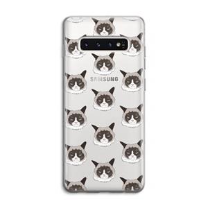 CaseCompany It's a Purrr Case: Samsung Galaxy S10 4G Transparant Hoesje