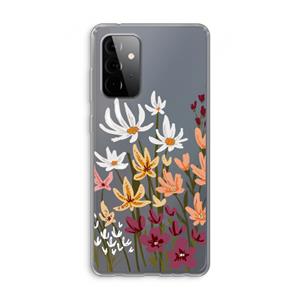 CaseCompany Painted wildflowers: Samsung Galaxy A72 Transparant Hoesje