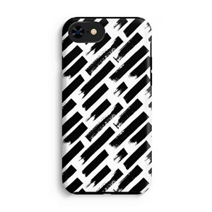 CaseCompany Zwarte vegen: iPhone 8 Tough Case