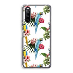 CaseCompany Kleurrijke papegaaien: Sony Xperia 10 III Transparant Hoesje