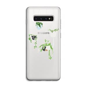 CaseCompany Hang In There: Samsung Galaxy S10 4G Transparant Hoesje
