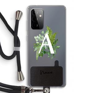 CaseCompany Green Brush: Samsung Galaxy A72 5G Transparant Hoesje met koord