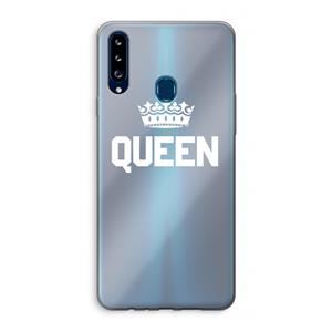 CaseCompany Queen zwart: Samsung Galaxy A20s Transparant Hoesje