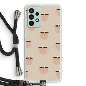 CaseCompany Morning coffee: Samsung Galaxy A52s 5G Transparant Hoesje met koord