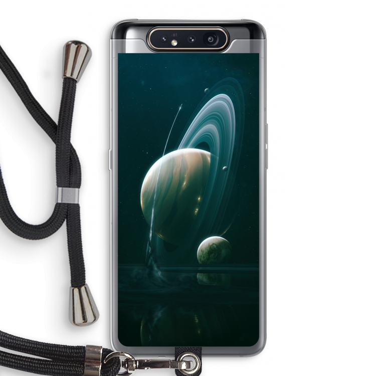 CaseCompany Mercurius: Samsung Galaxy A80 Transparant Hoesje met koord
