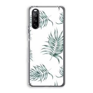 CaseCompany Simple leaves: Sony Xperia 10 III Transparant Hoesje