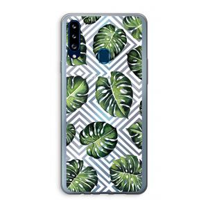 CaseCompany Geometrische jungle: Samsung Galaxy A20s Transparant Hoesje